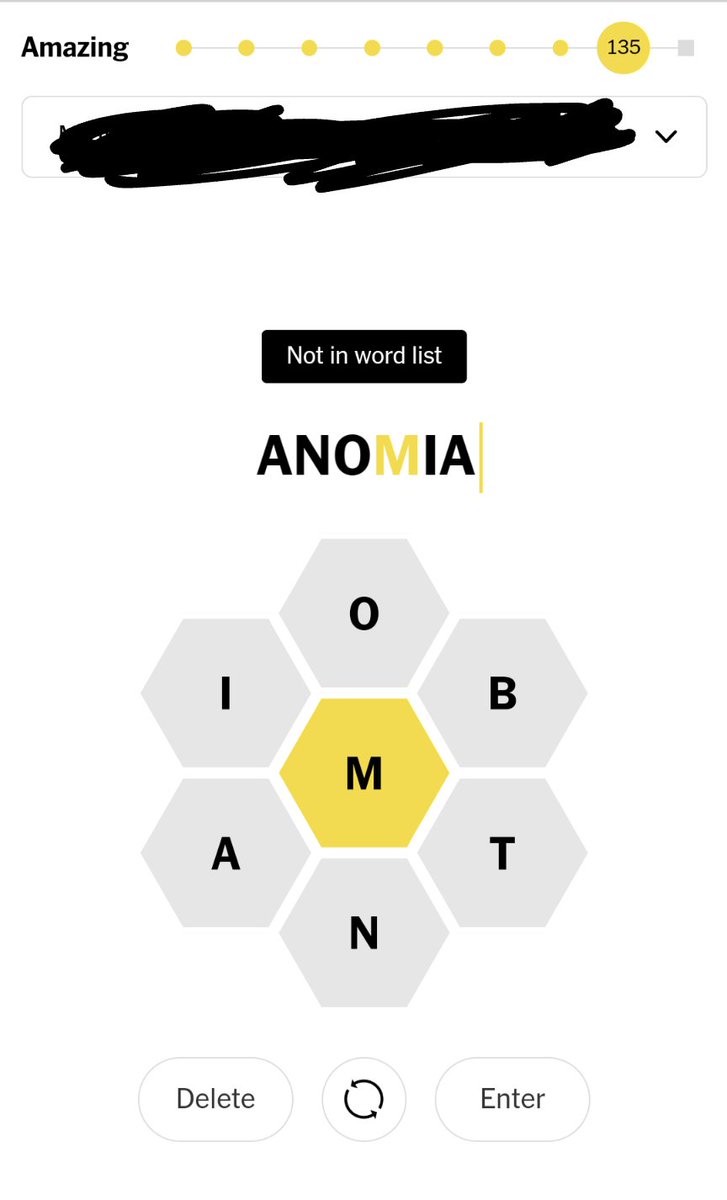 theraab's tweet photo. Here's the word you just couldn't come up with, @thegridkid. #hivemind #nytspellingbee https://t.co/uNVSIRGWN2