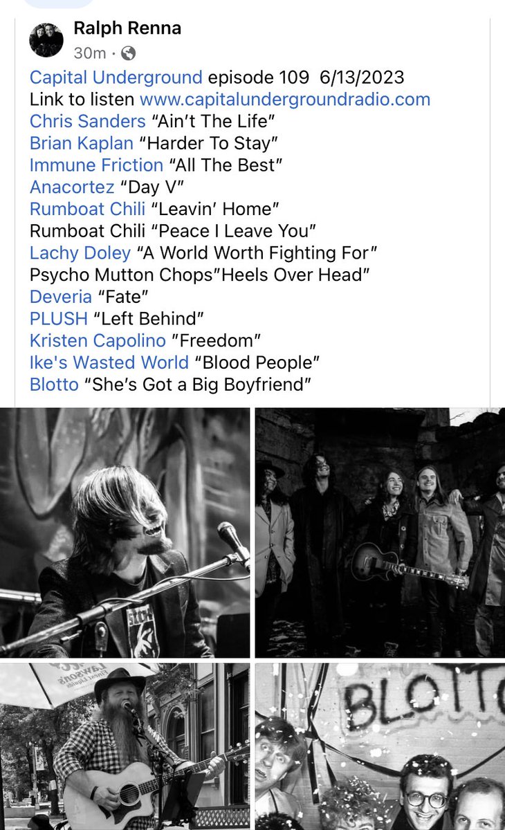 BriKapBand's tweet photo. Really thrilled to have my new song “Harder to Stay” featured on Ralph Renna’s Capital Underground! You can hear my interview with Ralph as well as the new single on Capital Underground episode 109. #briankaplanband #Albany #BKB https://t.co/Fz21fUwW5R