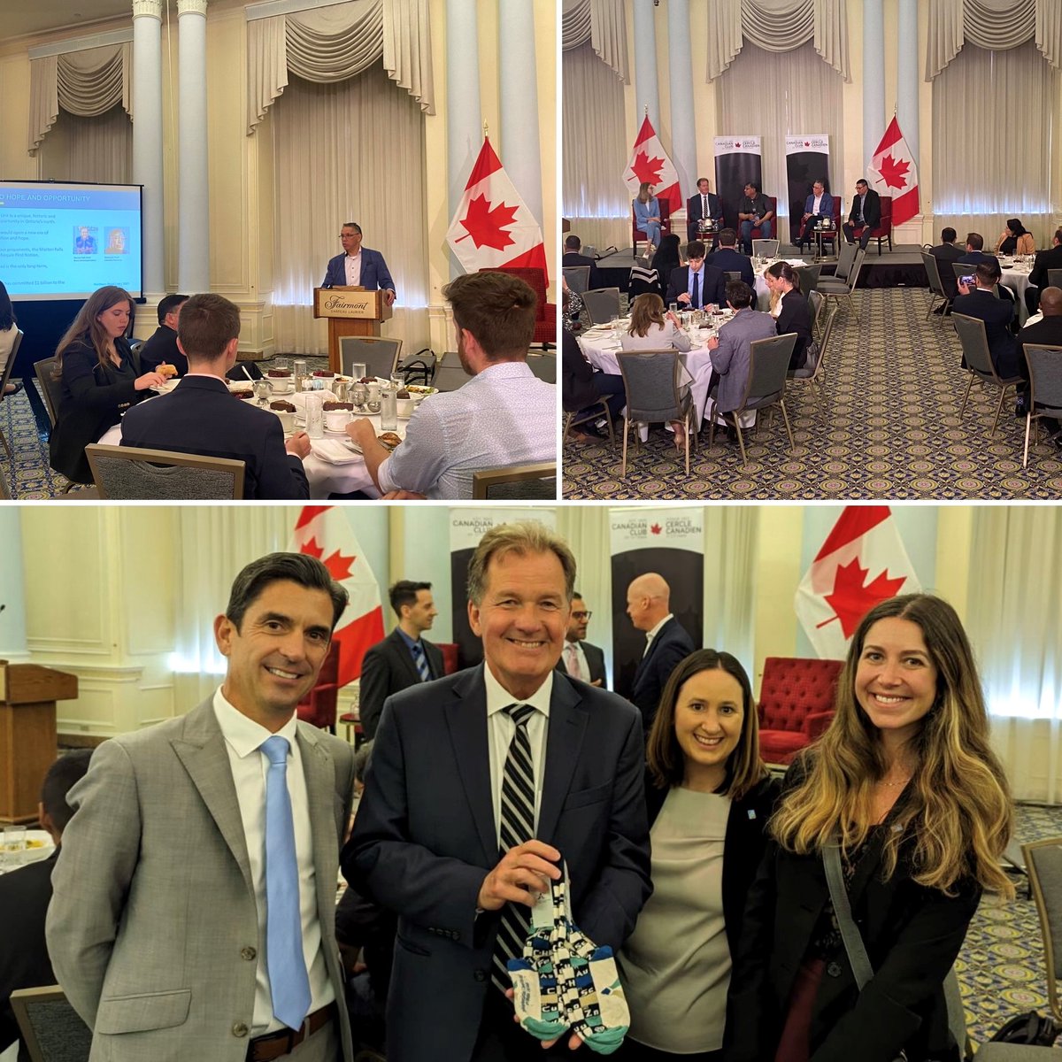 Excellent discussion at today's <a href="/cdnclubottawa/">Canadian Club Ottawa</a> event focused on how enhanced infrastructure devp, including the Northern Road Link project, is key to economic reconciliation &amp; integral to the #mining sector's ability to supply the critical minerals essential to low carbon tech.