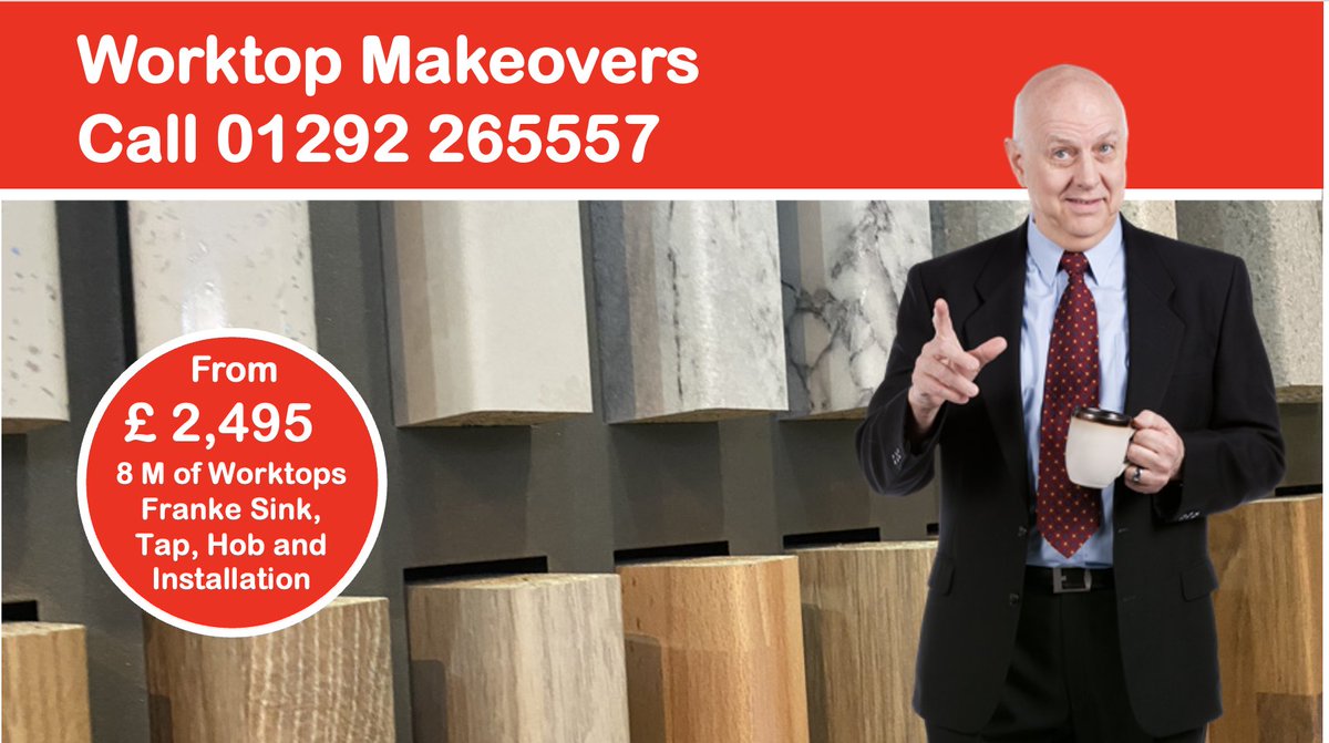 AsnuKitchens's tweet photo. Worktop Makeovers, From Just £ 2,495. Call 01292 265557. FREE estimate ** (However cup of tea and chocolate biscuit required)** #worktop #kitchenworktop #worksurfaces #worktops https://t.co/QmlByx4MYZ
