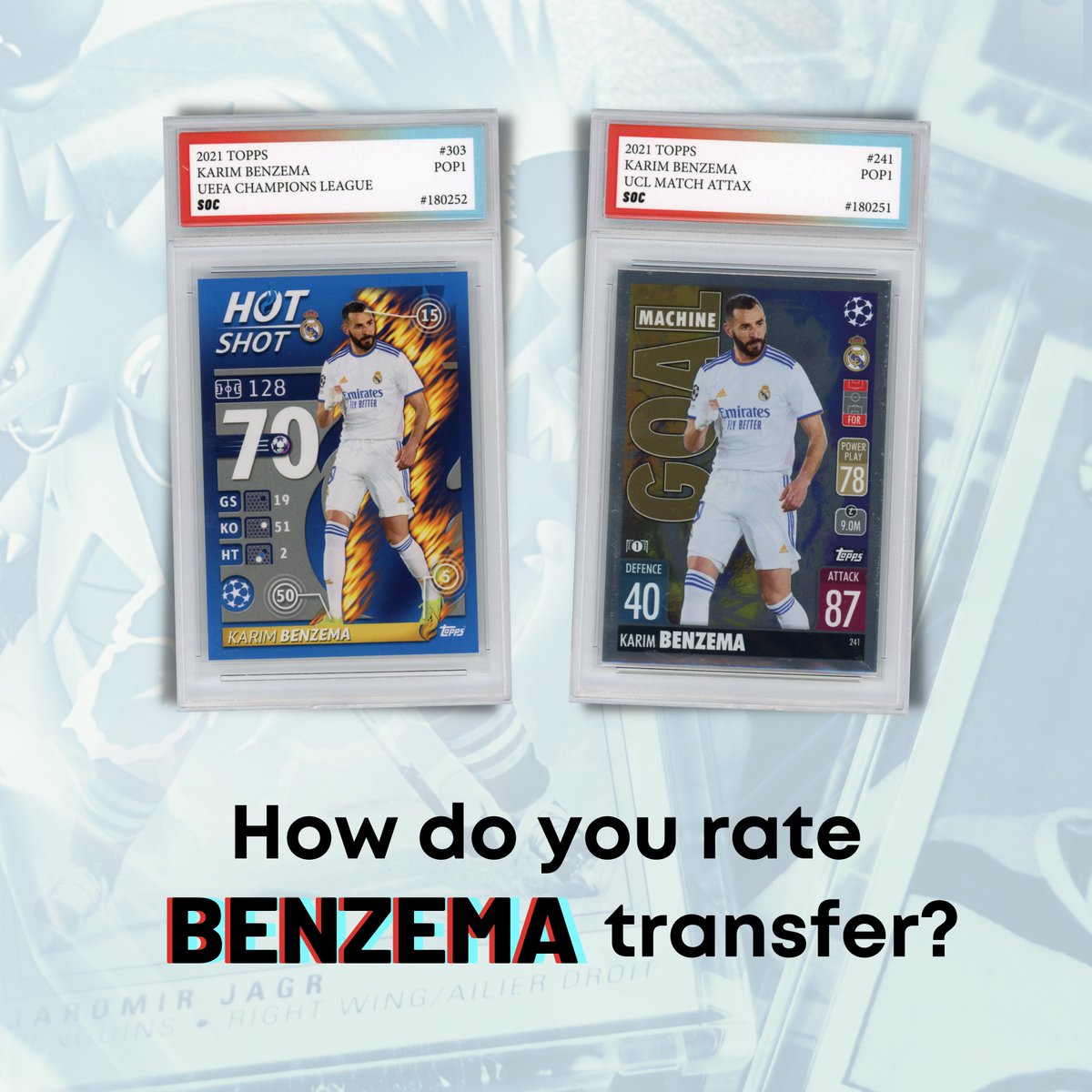special1cards's tweet image. From Real Madrid to Al Ittihad, was it the ideal transfer for Karim Benzema?

#specialonecards #gradingcards #tradingcards #RealMadrid #realmadridfans #AlIttihad #KarimBenzema #benzemafans