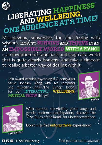 HTSATWellbeing's tweet photo. Check out our new show branding! #HowToSurviveAndThrive
#marketing #socialmedia
@GreensideVenue @edfringe @ArtisanCrtvLtd @thelongroadband @SteveBonham01 @daschrislydon https://t.co/y663HKL6yW