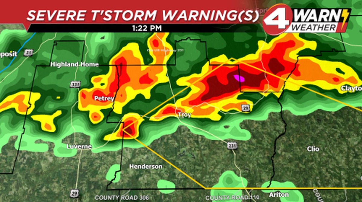 David Paul on Twitter "*WEATHER ALERT* A Severe T'storm Warning has