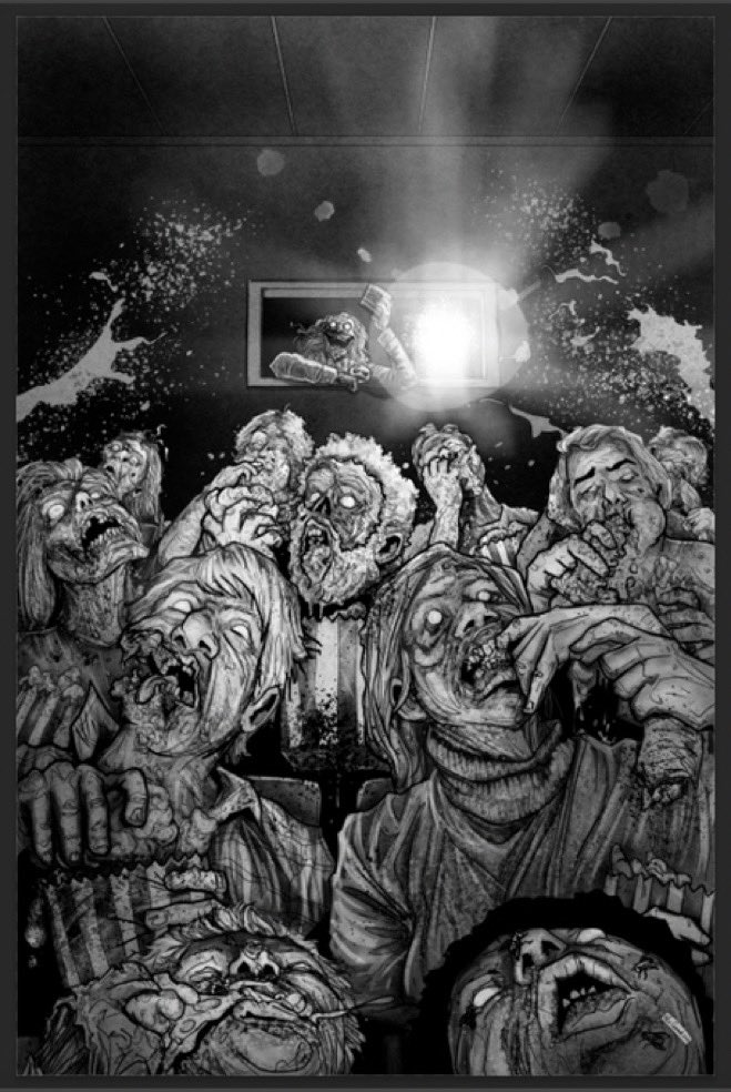 Inks for our next #outbreaks cover! #zombies #zombieart #alexcormack