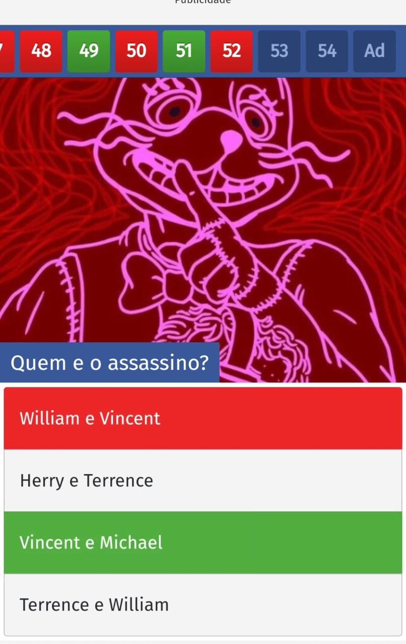 Quiz de fnaf para core