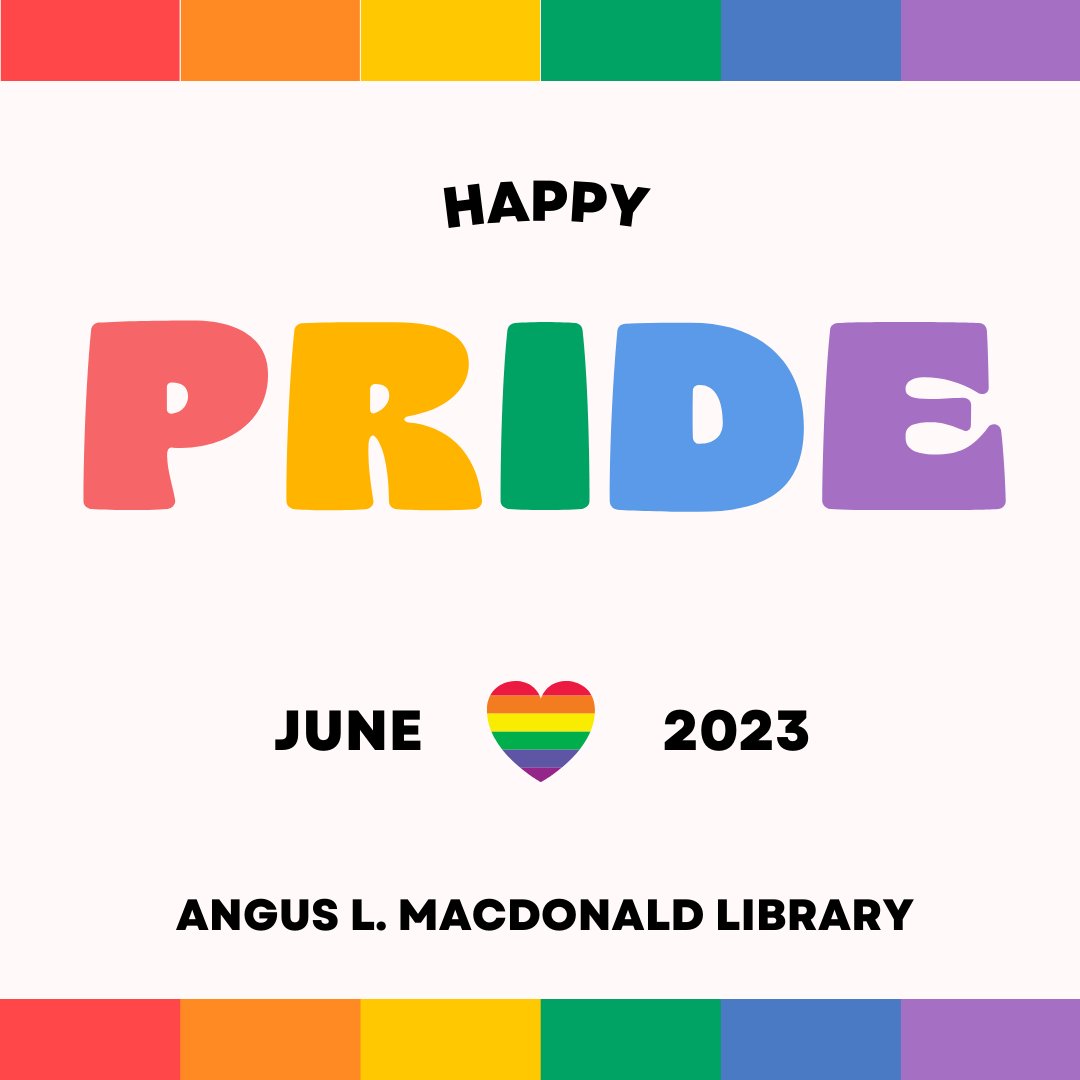 stfxlibrary's tweet photo. Happy Pride Month from the Angus L. Macdonald Library!!
Check out our book display located on the first floor of the library where you can grab a Library pride sticker!
Need help finding something? Ask a librarian!
#pride #pridemonth #anguslmacdonaldlibrary #stfx https://t.co/jseQ3eMkcM