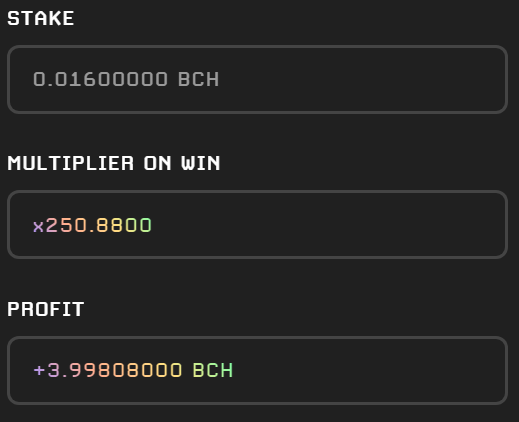 BCHreloads's tweet photo. Congrats to that user for winning $420 by hitting a 250.88x on Tower🤑

🔗https://t.co/RUiltZqpbt

#Crypto #bitcoin #btc #BCH #BitcoinCash https://t.co/AgeV87tjFH