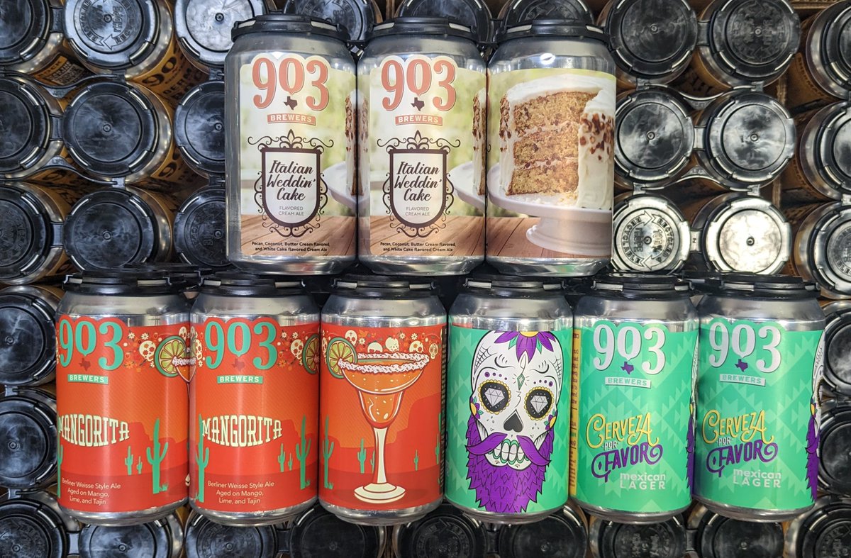 Fresh drop from <a href="/903Brewers/">903 Brewers</a>!
Italian Weddin' Cake, Mangorita Gose, and Cerveza Por Favor are in the house! 🍻🙌

#betterbeerbrigade #bountybev #craftbeer #nashville #903brewers