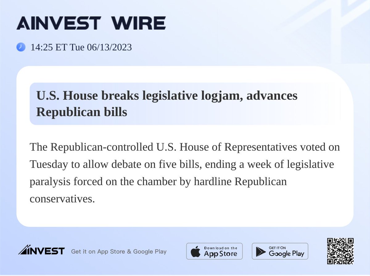 U.S. House breaks legislative logjam, advances Republican bills
#AInvest #Ainvest_Wire #Election2022 #Midterms2022 #MidtermElections2022
View more: bit.ly/3X4l0XC