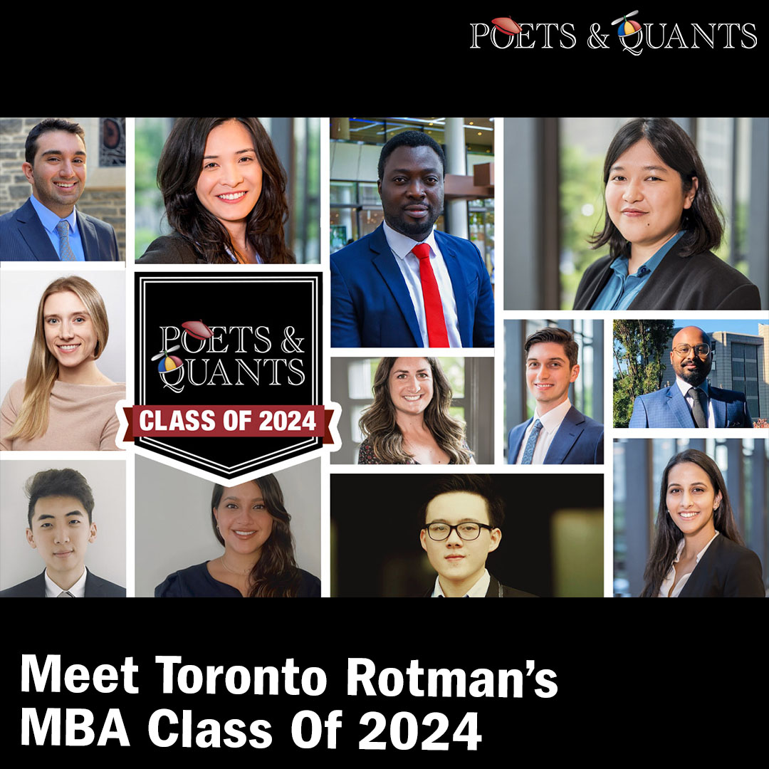 PoetsAndQuants's tweet photo. Meet Toronto Rotman’s MBA Class of 2024 through in-depth profiles on the extraordinary students, their stories, and their dreams.
Read More: https://t.co/yK6PU2Kjk6
@rotmanschool
#mba #mbastudent #businessschool #businesseducation #rotmanschoolofmanagement #classof2024 https://t.co/dyslVisI1o