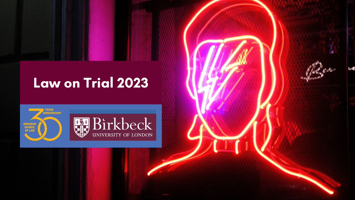 Join us for a captivating event at Law on Trial 2023: 'Bowie Love: Beyond Law'! 🎸by Prof Alex Sharpe and the book launch/conversation with Prof Adam Gearey. 22 June 2023, 18:00 — 21:00 Book now: tinyurl.com/2p8f4txk