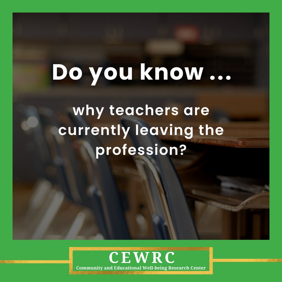 The CEWRC looks at the teaching profession and teachers' well-being. Learn more: bit.ly/45CS5Pk

#MDCPS <a href="/MDCPS/">Miami-Dade Schools</a>