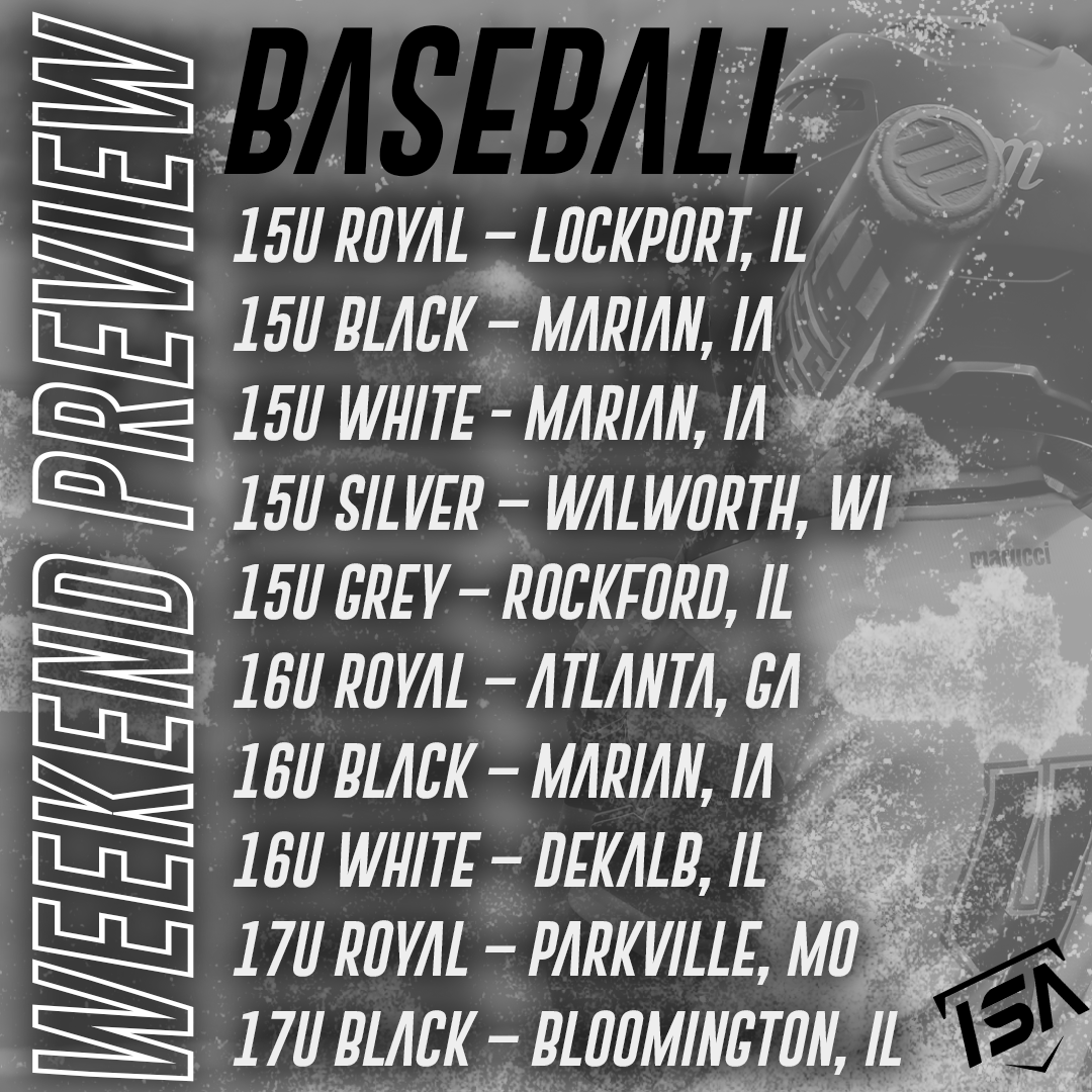 🚨WEEKEND PREVIEW 🚨

#ISAProud #MakeAnImpact #TournamentSeason