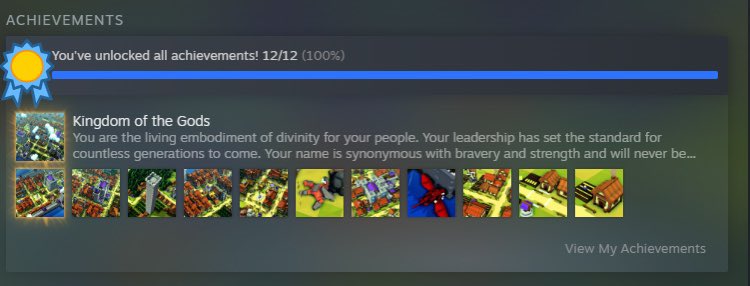 Jbaczkowski46's tweet photo. @KingdomsCastles Finally! After 205 hours, I did it. Can’t wait for the upcoming update and new game! https://t.co/0CtdmYvGUL
