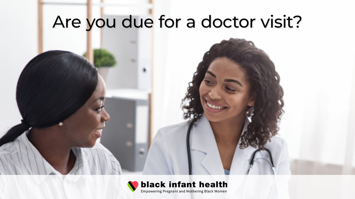 Sistahs! Many health conditions can be prevented or treated if caught early & taking care of ourselves is a form of self-love. So let's prioritize our health by scheduling those appointments! #BlackInfantHealth #BlackWomensHealth #BlackMaternalHealth