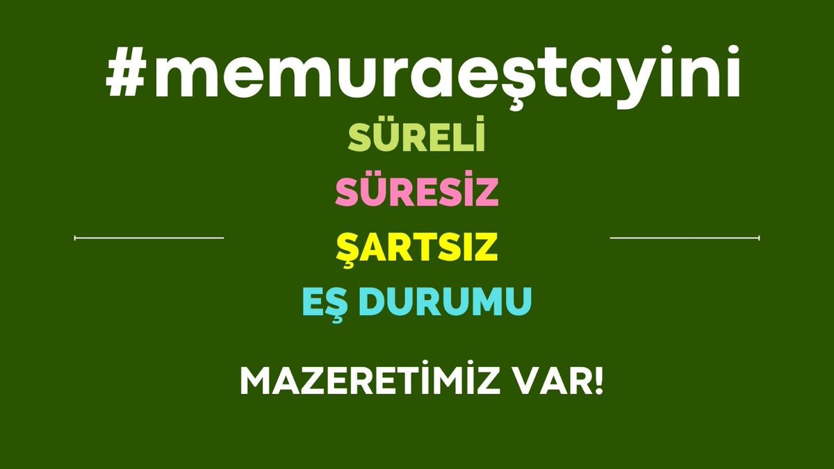 ebldg's tweet photo. Ya eşimiz ya işimiz mi ? Memur ailelerini bu ikilemde bırakmayın. Anayasamızın 41. Maddesinde yer alan ‘’Aile Türk toplumunun temelidir’’ hususunda gerekeni devlet yapmalıdır. Memurların aile birliği sağlanmalıdır…

@Yusuf__Tekin 
@cengizmete 
#memuraeştayini https://t.co/bjIfPZeX9W