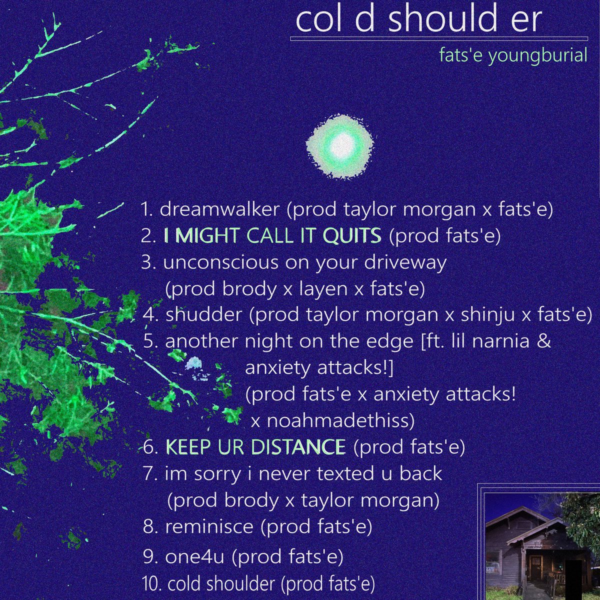 my 4th album
—cold shoulder—
out now on all streaming platforms