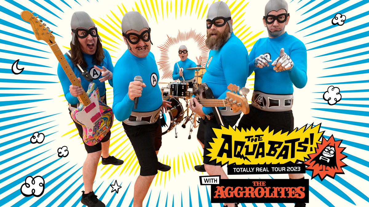 A MONTH FROM TODAY WE ARE HITTING THE ROAD!!! We can't wait to see you all on the TOTALLY REAL TOUR!!! It is gonna be a rad summer!!!

Be sure to get your tickets!! theaquabats.com