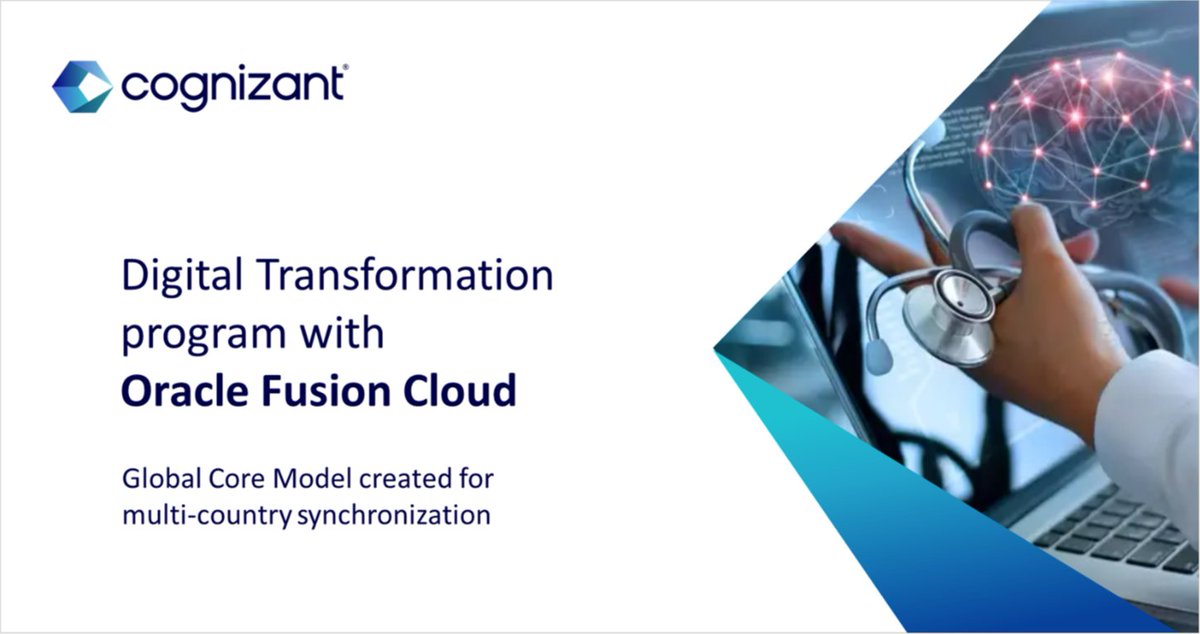 aanandsivaraman's tweet image. A California-based medical equipment company entrusted @Cognizant with implementing Oracle Fusion Cloud across 35 countries. We prepared a Global Core Model to govern the implementation and established harmonized business processes. 
#oraclefusioncloud #digitaltransformation
