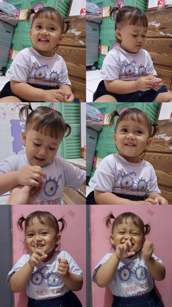 chanisah96's tweet photo. Sayangku ayeya, maafin mamanya yg iseng pen potong rambutnya wkwk✌️ https://t.co/rnA958lKBD