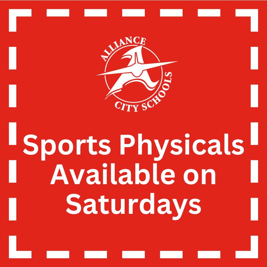 Aultman Medical Group Family Medicine of Alliance is offering sports physicals for both current and non-established patients on Saturday mornings this summer! Call 330.596.6560 for an appt from 8-noon. Physicals are insurance billable, but self-pay cost is just $35! #RepthatA