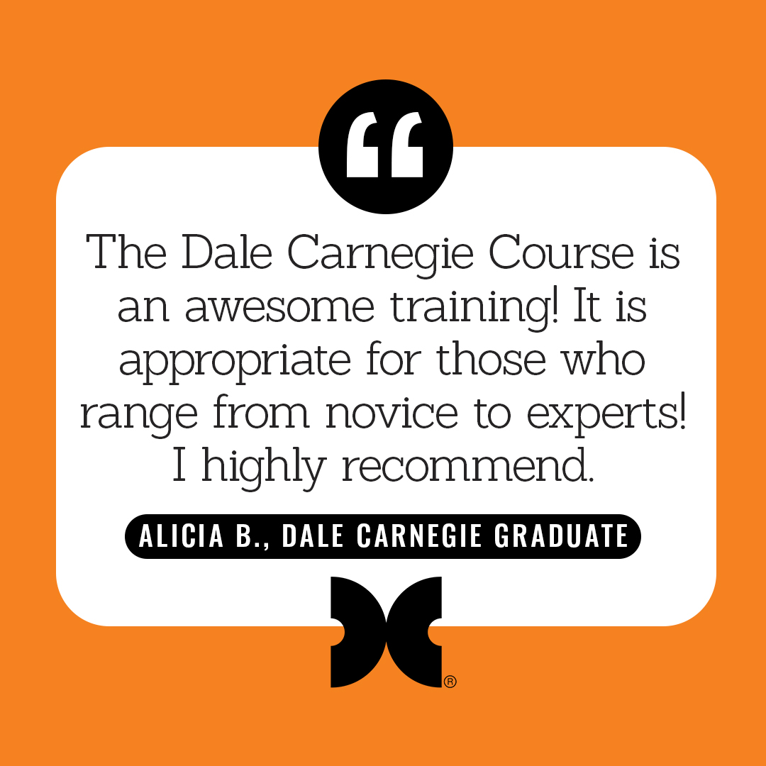 No matter what your level, Dale Carnegie training is here to bring out what is within you! Message us to learn more about our upcoming programs so that you can #TakeCommand and start living your most #Intentional life.

#PersonalGrowth #ProfessionalDevelopment #HumanRelations