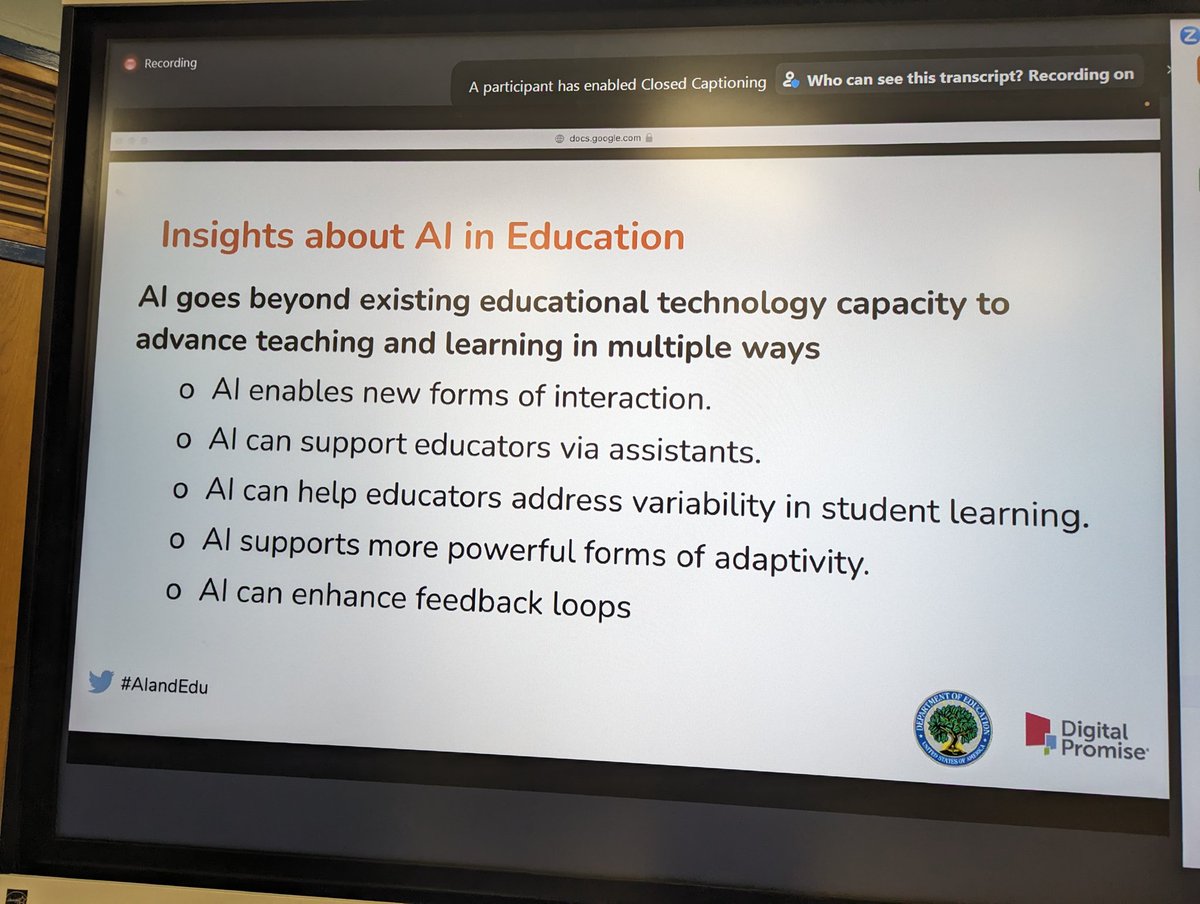 #AI is a hot topic in education right now. Let's focus on the positives of it! #AIandEdu @DigitalPromise @OfficeofEdTech @ConnetquotIT