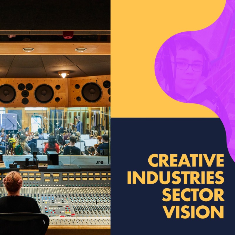 DCMS's tweet photo. Our Creative Industries Sector Vision is backing British talent and innovation, including support for 

📍 regional creative clusters
🎵 music venues and talent
🎮 video games studios 
👗 London Fashion Week
🧪 tech research labs