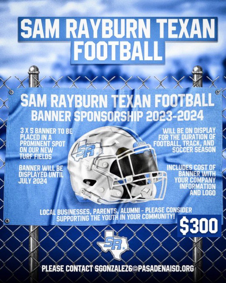 Calling all businesses around the 
area 🚨 ‼️ Support the Texans and promote your business while at it. Our booster club is looking for business to support our fundraiser. Come be a part of the Texans Family‼️
