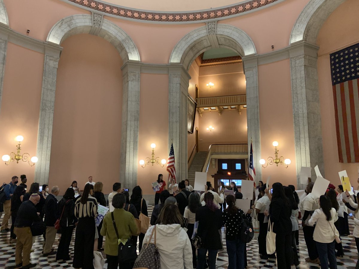 mac_sean14's tweet photo. Shoutout to our friends at @teamOPAWL for a phenomenal Statehouse day and rally advocating for an inclusive, multiracial, multiethnic curriculum that reflects all students’ backgrounds! https://t.co/qV4mGsJrRn
