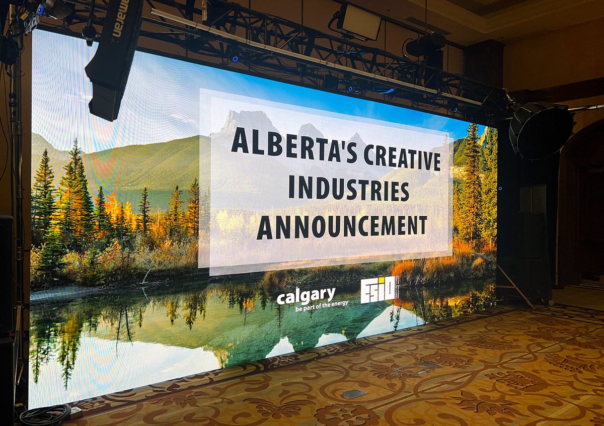 calgaryeconomic's tweet photo. Today at @BanffMedia, @calgaryeconomic and @EdmontonScreen announced the growth strategy for #AnimationVFX in Alberta. 📢 Learn why our province is ideally positioned to be an interdisciplinary digital media production hub ➤ https://t.co/lojxN5SpYH #NewEconomy #yyc #FutureProof https://t.co/9kJbJLBZu8