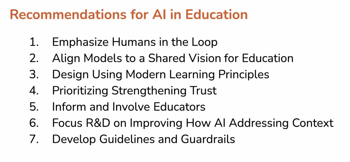 The bottom line on AI and Education, from a report by the U.S. Department of Education.

#AIandEdu