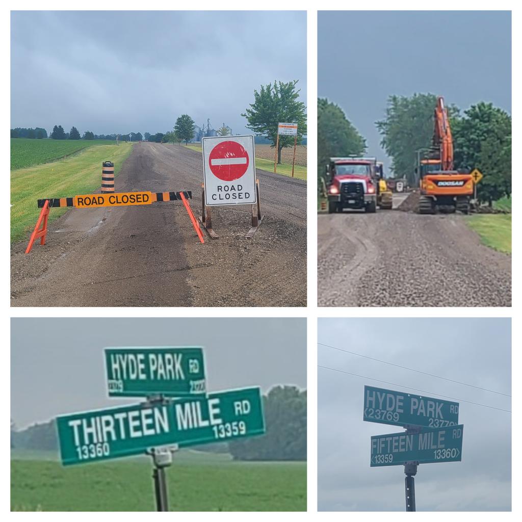 #MiddlesexOPP reminding motorists Hyde Park Rd between 13 & 15 Mile @MiddlesexCentre is closed to traffic for most of summer. Please find alternate route & please do not drive on closed roads. Drive on closed Highway's $110 fine. Keep construction crews safe @CountyMiddlesex ^jh