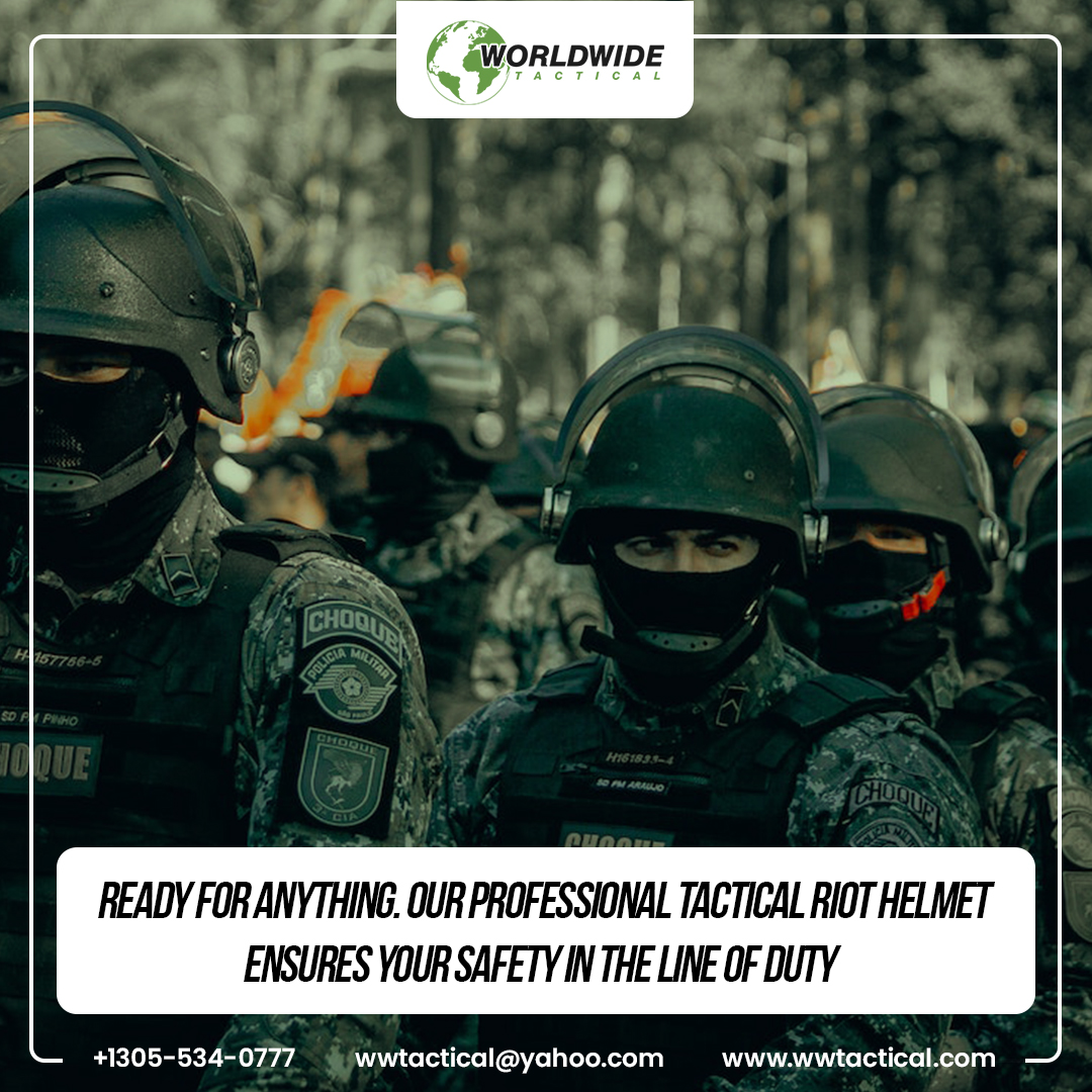 ww_tacticalgear's tweet image. Gear Up for Action. Our Tactical Riot Helmet Ensures Your Safety on the Frontlines. 

Call us now at (305) 534 0777 Shop now: wwtactical.com

#tacticalgear #riothelmet #policegear #militarygear #bodyarmor #safety #protection #lineofduty #firstresponder #worldwidetactical
