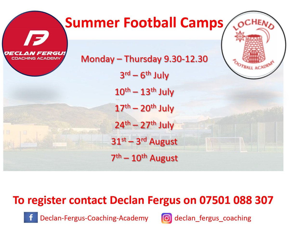 Summer Football Camps at Lochend Football Academy ⁦@LochendFA⁩