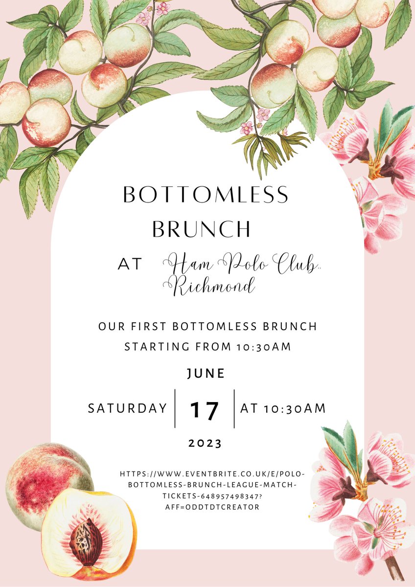 HamPoloClub's tweet photo. This Saturday 17th June, we will be launching Bottomless Brunches!

Price is £30 which includes an hour and a half of bubbles as well as your food - it's an absolute steal.

This event is guaranteed to be a sell out, so get your tickets now - https://t.co/BEzFdNyobP

#event https://t.co/Ikz1Ni6NbX
