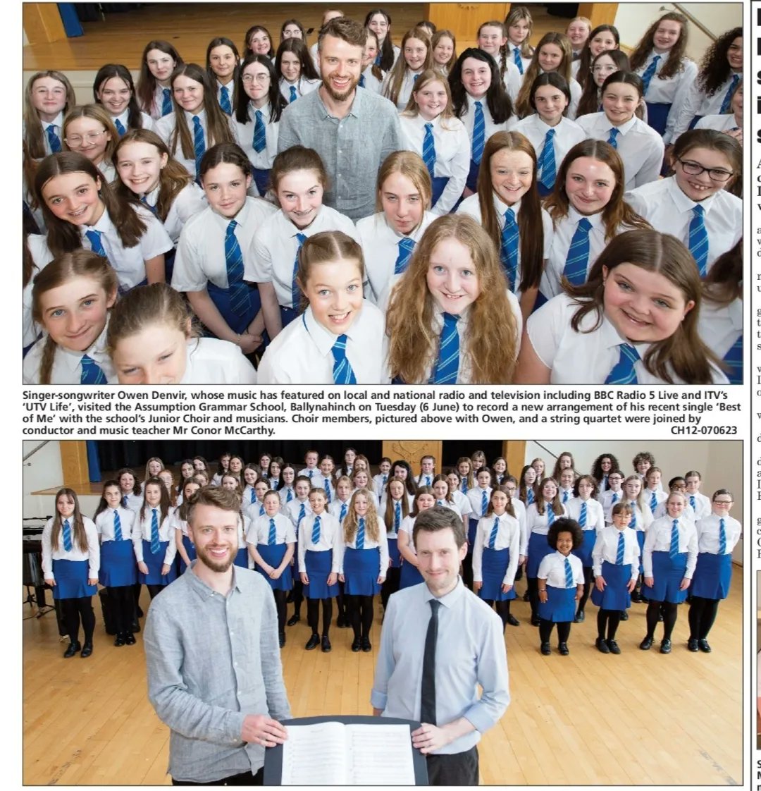Huge thanks to <a href="/assumptionlive/">Assumption Grammar</a> for recording with me! They're an incredibly talented bunch! We have a video coming very soon 👀

The paparazzi / <a href="/MourneObserver/">Mourne Observer</a> wanted to know all about it! 😄