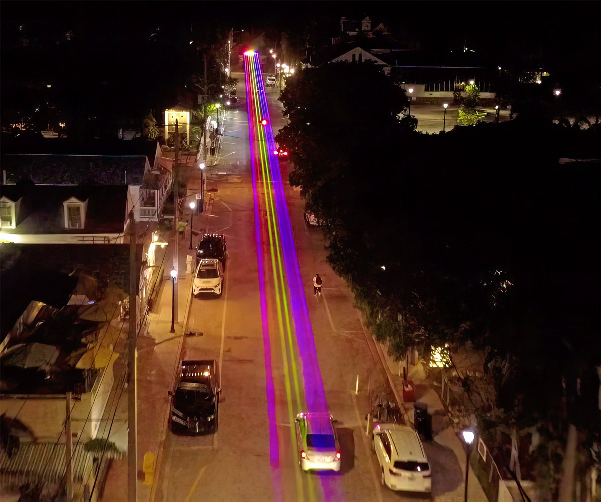 Scenes from Sunday’s Key West Pride Parade and rainbow laser light show along Duval Street in celebration of the 20th anniversary of a “sea-to-sea” rainbow flag’s unfurling along the street from the Gulf of Mexico to the Atlantic Ocean at Pride 2003.