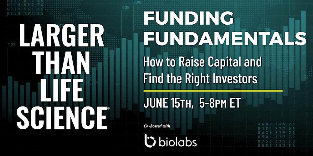 New speakers announced for 6/15 event at <a href="/biolabs/">BioLabs</a> in CT! Learn from the experts on how to raise capital and find the right investors:  eventbrite.com/e/larger-than-…

#launchbio #lifesciences #event #connecticut #biotech #community