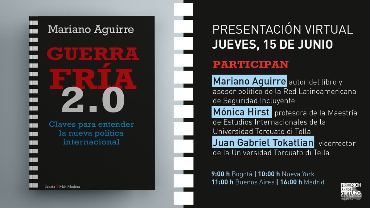 💡 Este jueves, @AguirreErnst dará algunas claves para descifrar la nueva política internacional. 🗣️ Regístrate aquí para hacer parte de la discusión → forms.gle/jRyGgeaj8ZJyW8…