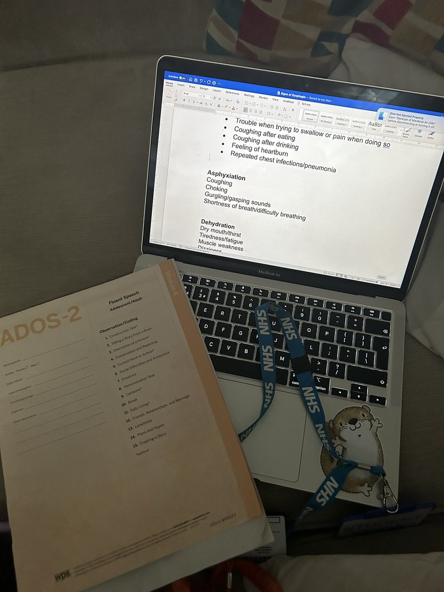 Consolidating knowledge and doing some homework #dysphagia #autism #ADOS2