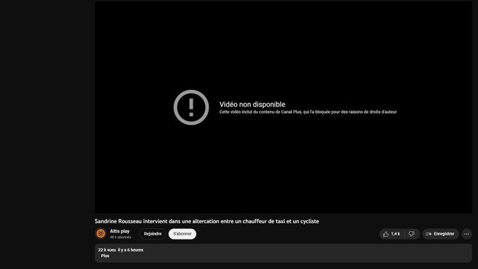 AlTi5's tweet image. Super, TPMP vient de supprimer ma vidéo sur YouTube... 

youtube.com/watch?v=HKhdfA…

@canalplus @tpmp Merci de réagir rapidement et de remettre la vidéo en ligne.

Merci de m&apos;aider à partager un maximum afin d&apos;obtenir de la visibilité sur ce problème...