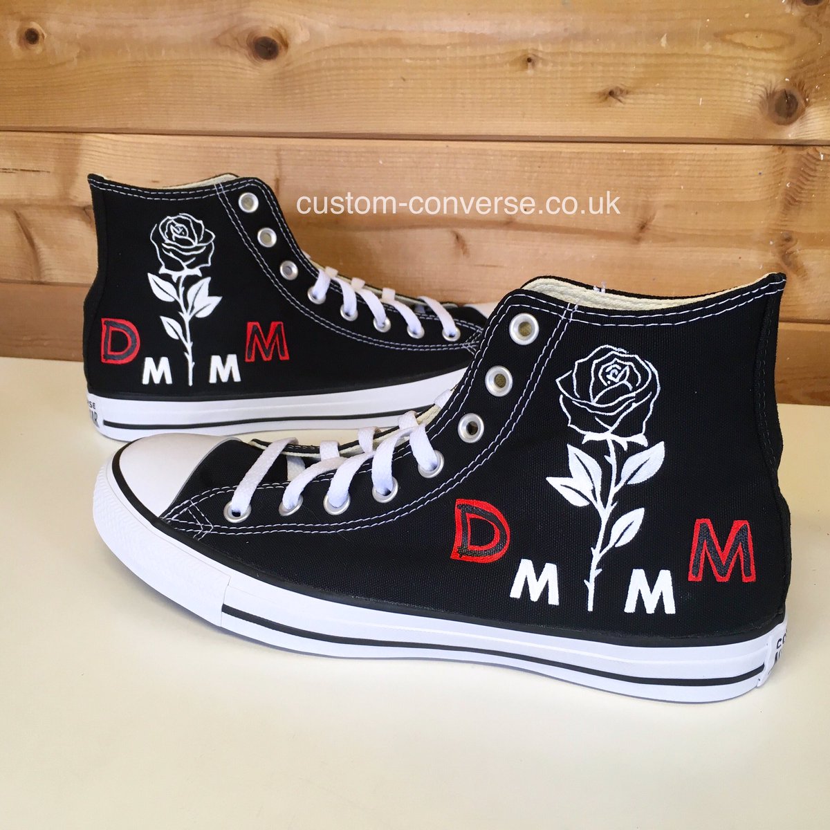 CustomConverse's tweet photo. The first pair of Depeche Mode Memento Mori classic black high tops are complete and off into the world!
https://t.co/fkzqHHnlLK
#depechemode #mementomori #bandmerch #depechemodefans #depechemodetour #customconverse https://t.co/n5QiFWczv6