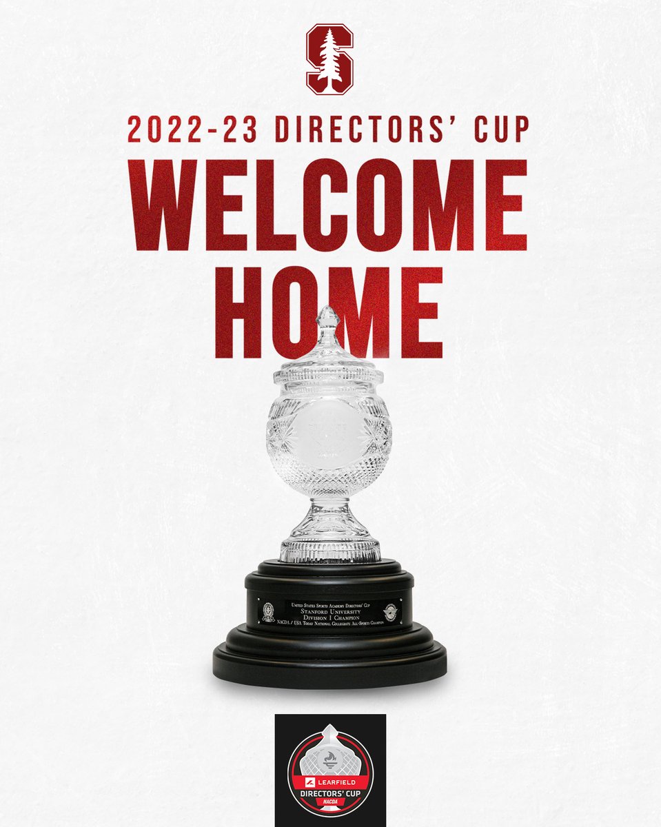 Back where it belongs 😏

The Directors' Cup is coming home to The Farm!

#GoStanford | #HomeOfChampions