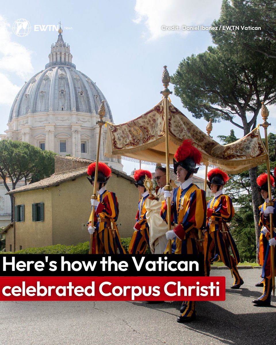 On the Solemnity of Corpus Christi, Bishop Josef Clemens led a beautiful Eucharistic procession through the Vatican Gardens. A powerful display of faith and devotion, reminding us of the profound significance of the Holy Eucharist. Read more: https://t.co/LhRqAr4fJJ https://t.co/t0kFZVOFMC
