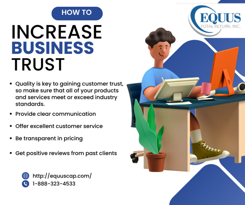 Keys to Increase Business Trust 
Equus Total Return Inc.
equuscap.com..
#EquusTotalReturn; #InvestmentFund; #PrivateEquity; #BusinessDevelopment; #PortfolioManagement; #FinancialGrowth; #EquusCapital;
