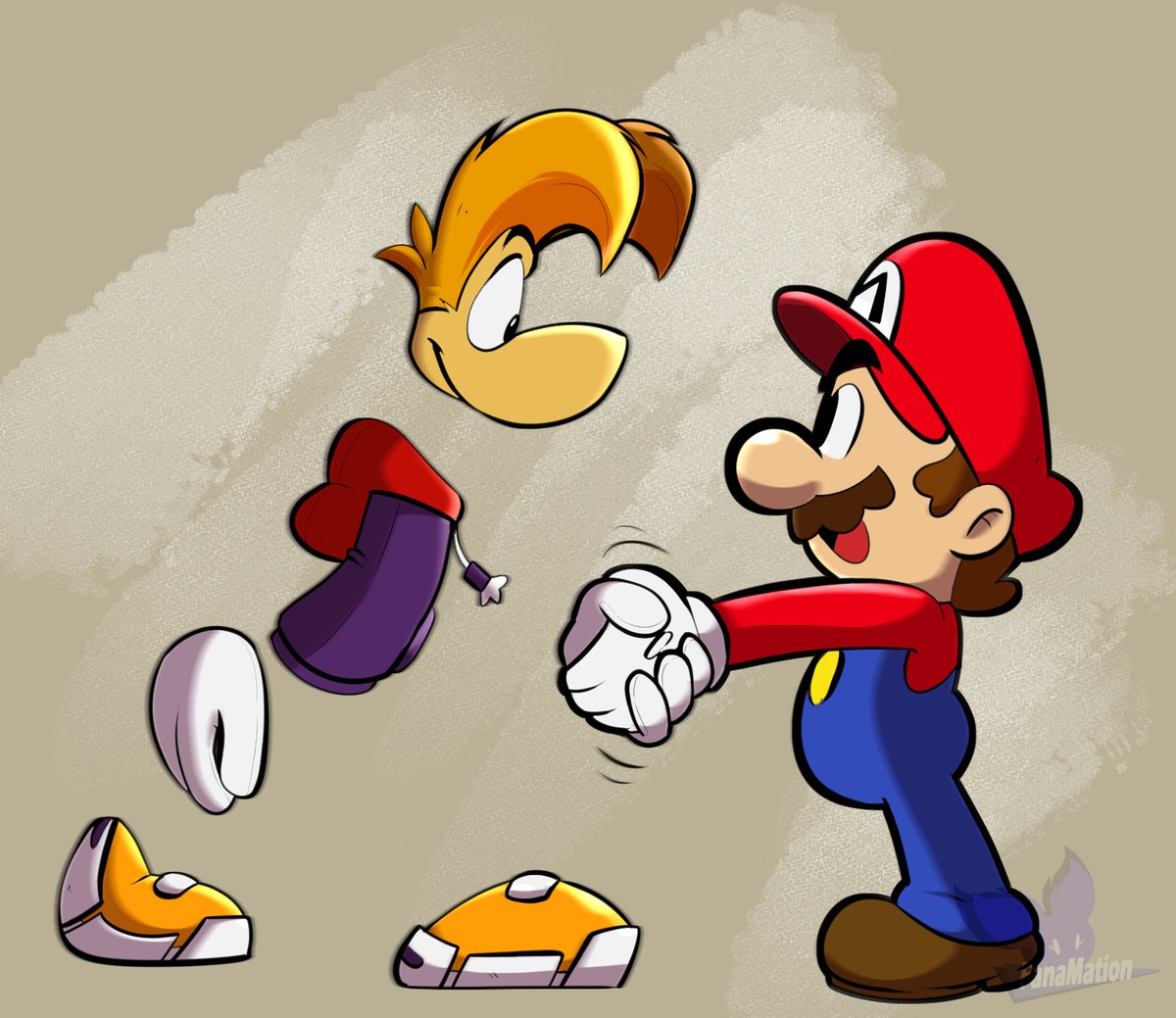 I find it funny that Rayman is taller than Mario