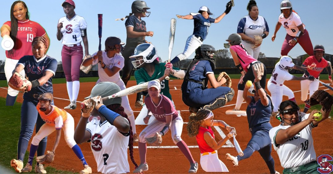 Happy #worldsoftballday ! Enjoy these cutouts of our athletes playing the sport they love most! #ladybulldogsb #fearthebite❤️💙