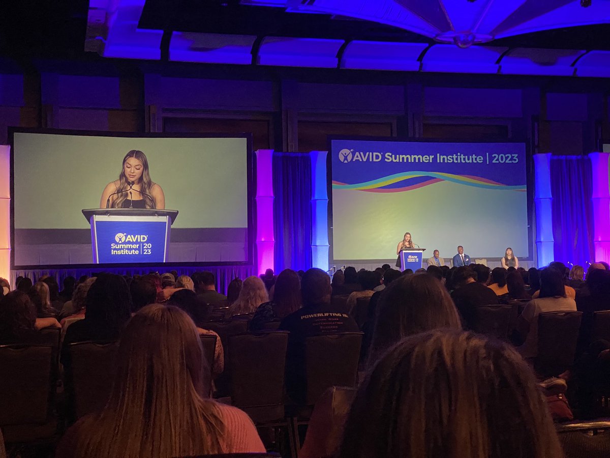 It’s been a great experience at #AVIDSI2023! We’ve learned a lot and are at the General Session now hearing inspiring stories from AVID students and teachers. Grateful for the opportunity to be here! #AVID4Possibility #WPSAVID #WPSProud