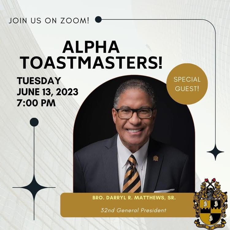 Toastmasters International is a nonprofit educational organization that teaches and promotes communication, public speaking, and leadership skills through a worldwide network of clubs.

gmu.zoom.us/j/94356711564?…

#APA1906Network #toastmasters